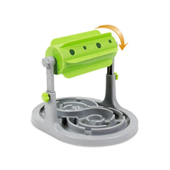 "Rolling adjustable puzzle slow food bowl for pets"