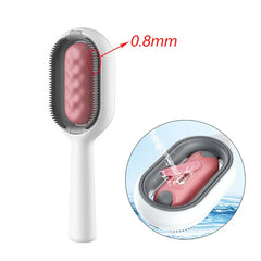 "Double-sided pet hair removal brush for cats and dogs with grooming wipes"