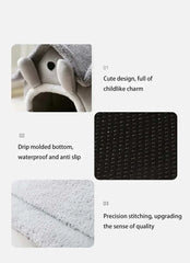 Fluffy foldable puppy dog bed with half-closed design, anti-slip bottom, and precision stitching.