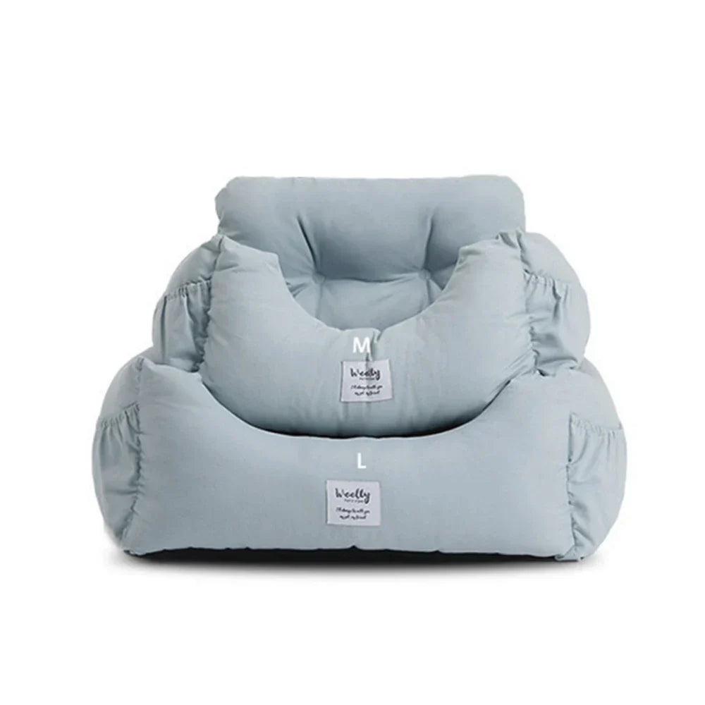 "Dog car seat bed sofa with water-resistant cover, ideal for small and medium dogs"