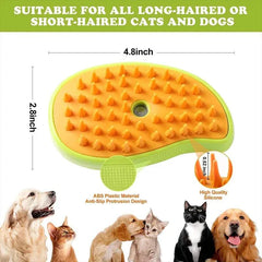 "Electric pet grooming brush with soft silicone bristles and water spray for cats"water spray & silicone bristles