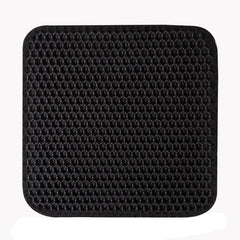 "Waterproof double-layer pet litter mat for cats, non-slip washable mat"