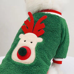 Christmas Dog Clothes Pet Clothes for Small Medium Dogs Winter Warm Elk Santa Claus Dog Cat Coat Hoodies Dogs Christmas Clothing