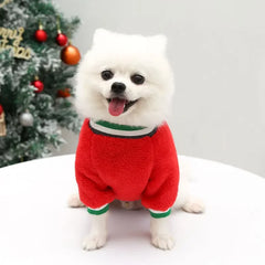 Christmas Dog Clothes Pet Clothes for Small Medium Dogs Winter Warm Elk Santa Claus Dog Cat Coat Hoodies Dogs Christmas Clothing