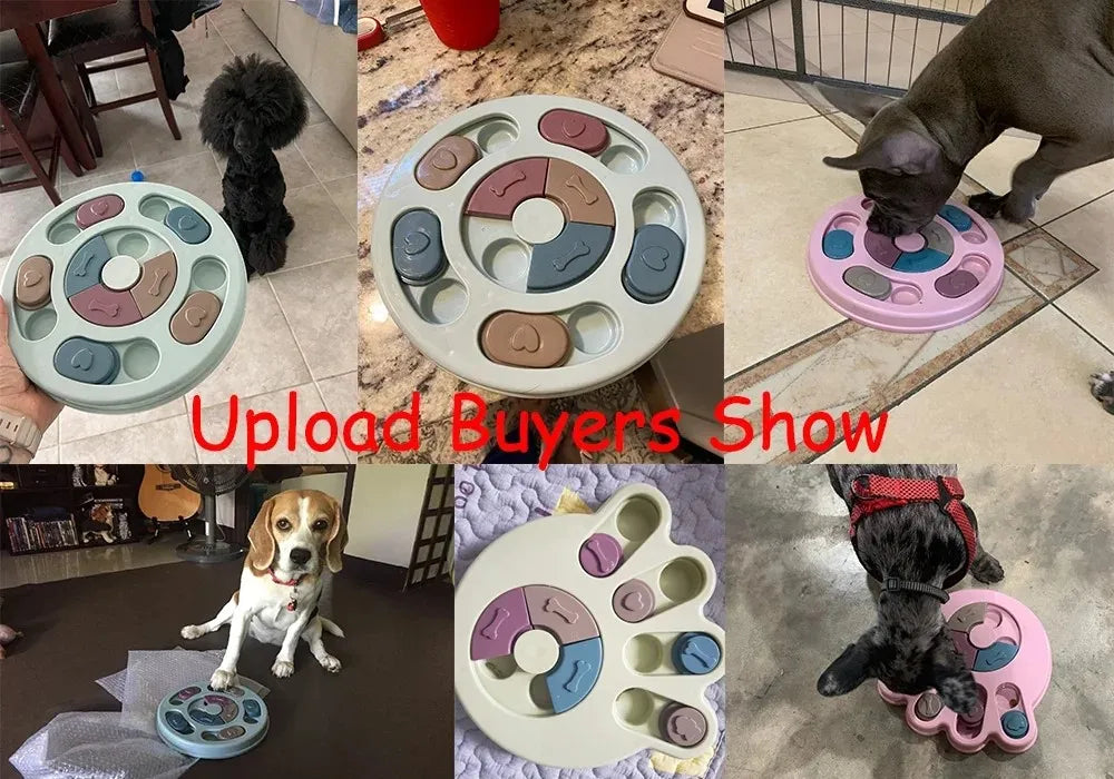 "Dog puzzle toys slow feeder interactive IQ food dispenser"