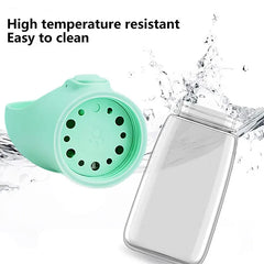 Portable pet travel water bottle with easy-pour drinking bowl and leak-proof design.