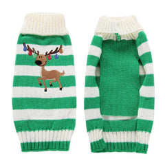 Dog Sweater Christmas Winter Warm Dog Clothes Xmas Outfit for Dogs Puppy Coat Dog Costume Chihuahua Striped Dog Knitted Sweater