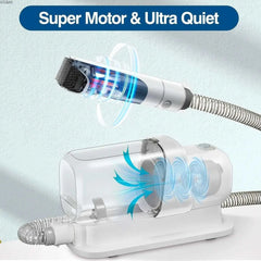 Dog Grooming Vacuum & Pet Grooming Kit with 2.3L Dust Cup for hair-free home grooming.