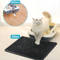 EVA double-layer cat litter pad with waterproof, non-slip design for easy cleanup.