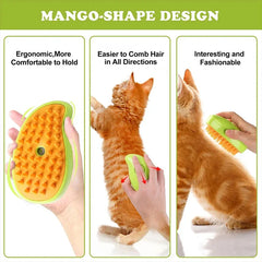 "Electric pet grooming brush with soft silicone bristles and water spray for cats"water spray & silicone bristles