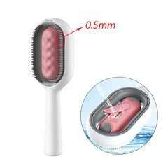 "Double-sided pet hair removal brush for cats and dogs with grooming wipes"