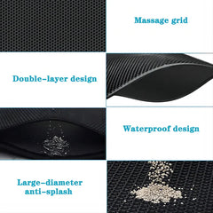 EVA Double-Layer Cat Litter Pad with massage grid, double-layer, waterproof and anti-splash design.