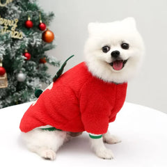 Christmas Dog Clothes Pet Clothes for Small Medium Dogs Winter Warm Elk Santa Claus Dog Cat Coat Hoodies Dogs Christmas Clothing