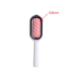 "Double-sided pet hair removal brush for cats and dogs with grooming wipes"