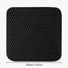 "Waterproof double-layer pet litter mat for cats, non-slip washable mat"