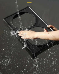 "Adjustable height dog elevated bowl stand with slow feeding dish"raised dog food bowl