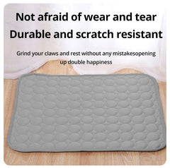 Grey Ice Silk Cooling Pad for Pets | Breathable & Washable Summer Mat - SHAPPYDAY