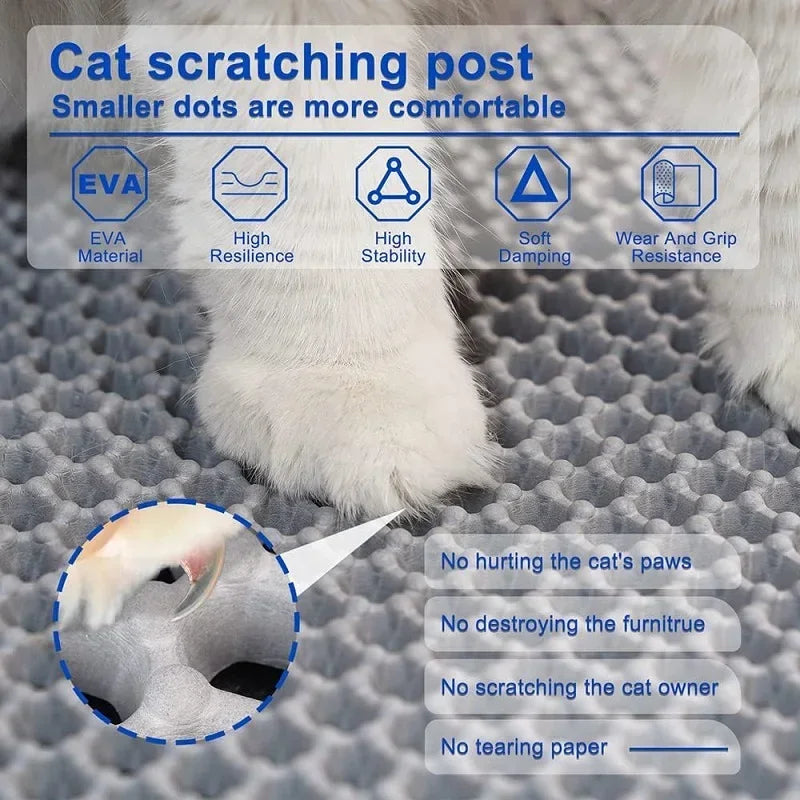 "Waterproof double layer cat litter mat with non-slip and easy-to-clean design"