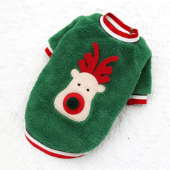 Christmas Dog Clothes Pet Clothes for Small Medium Dogs Winter Warm Elk Santa Claus Dog Cat Coat Hoodies Dogs Christmas Clothing