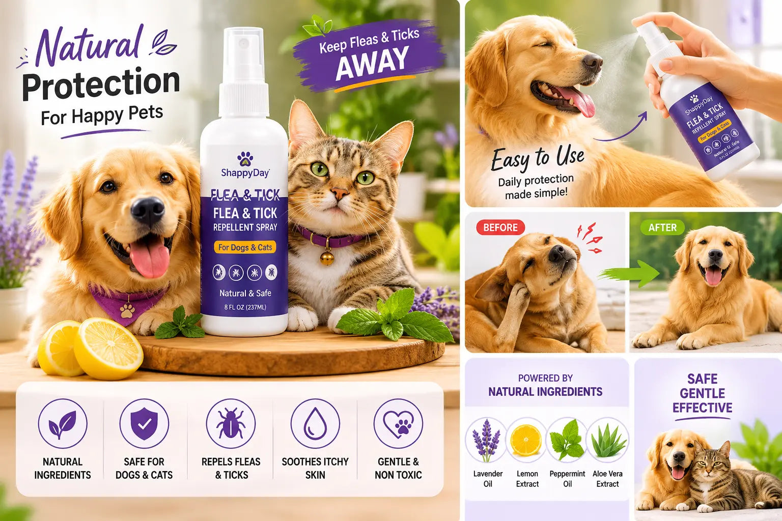 Pet Flea Repellent Spray My Store