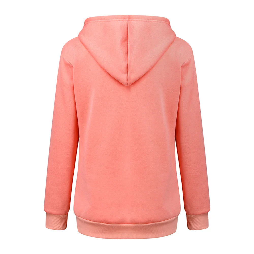 Cat lovers hoodie with kangaroo pocket and animal ears, designed for cuddling pets, offering comfort and style for pet owners.