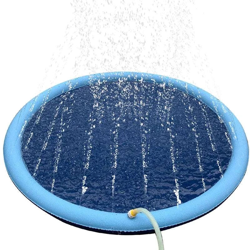 150cm Pet Play Splash Mat with water spray for kids and dogs.