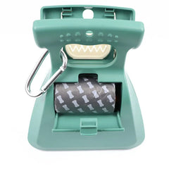 "Foldable dog pooper scooper with decomposable waste bags"