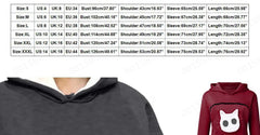 Cat lovers hoodie with kangaroo pocket and animal ears, designed for cuddling pets, offering comfort and style for pet owners.