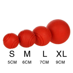 "HOOPET rubber ball dog toy in red color, designed for durable play"