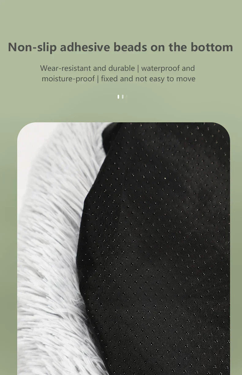 "Round plush pet bed in soft fabric, ideal for keeping pets warm in winter"machine washable dog beds