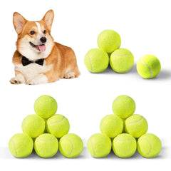 6 PCS 5cm tennis balls for dog launcher, elastic and durable dog toy.
