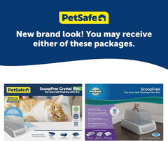 "Front entry self-cleaning cat litter box with disposable crystal tray"front doors