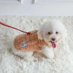 Soft fleece dog clothes winter warm pullover for small dogs.