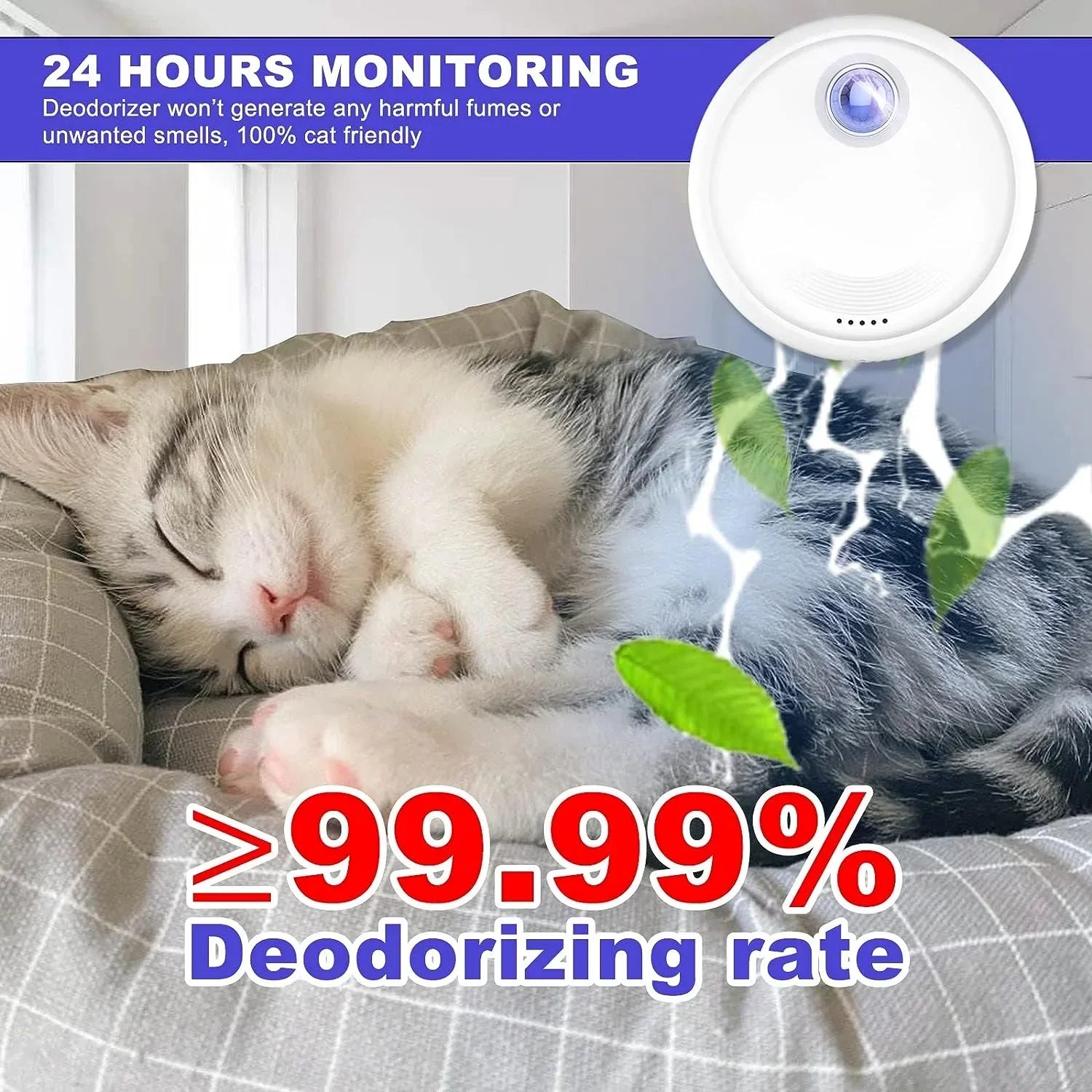 home fresh meals Smart cat odor purifier designed for litter boxes, featuring deodorizing and air purification technology to keep your home smelling fresh.