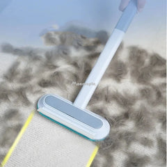 Multi-function pet hair remover brush for cats and dogs, manual lint cleaner for carpets and furniture.