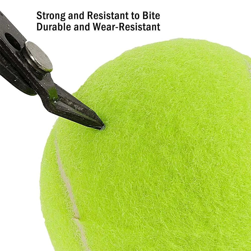 6 PCS 5cm tennis balls for dog launcher, elastic and durable toy, pet-safe material.