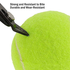 6 PCS 5cm tennis balls for dog launcher, elastic and durable toy, pet-safe material.