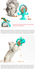 "Interactive treat leaking toy for cats and small dogs, rotatable wheel dispenser"