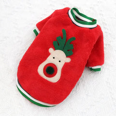 Christmas Dog Clothes Pet Clothes for Small Medium Dogs Winter Warm Elk Santa Claus Dog Cat Coat Hoodies Dogs Christmas Clothing