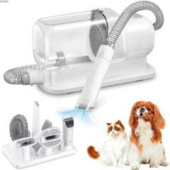 Dog Grooming Vacuum & Pet Grooming Kit with 2.3L Dust Cup and specialized brushes.