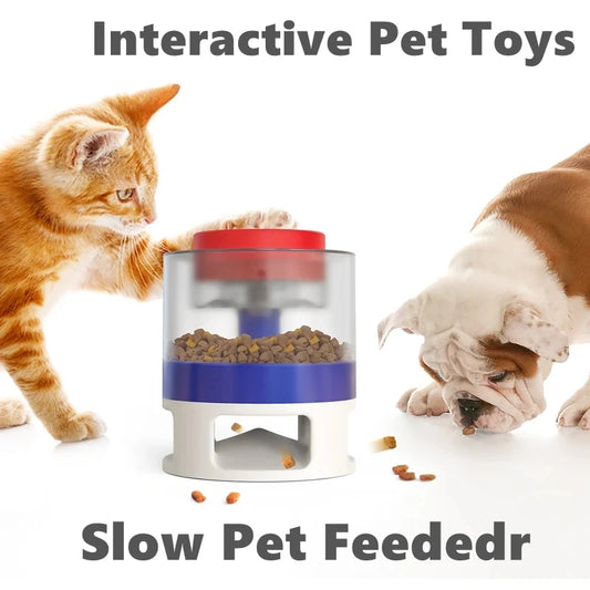 "Interactive dog puzzle toy with automatic food dispenser"