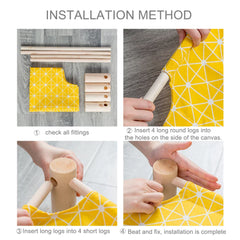 "Detachable raised cat hammock bed with moisture-proof washable mat, ideal for cats and small dogs"

