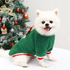 Christmas Dog Clothes Pet Clothes for Small Medium Dogs Winter Warm Elk Santa Claus Dog Cat Coat Hoodies Dogs Christmas Clothing