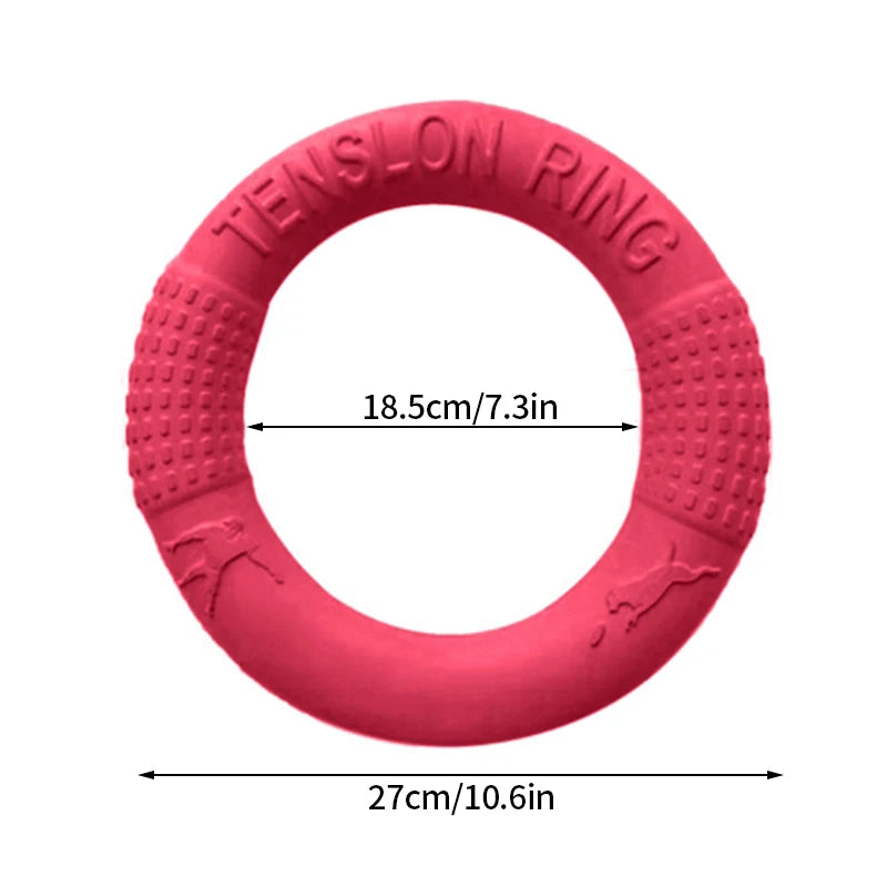 "Interactive dog training ring puller flying disk toy for outdoor play"