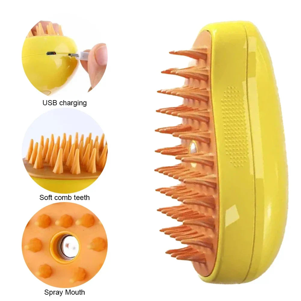 3-in-1 Pet Spray Massage Brush | Folding Cat & Dog Hair Removal Comb - SHAPPYDAY