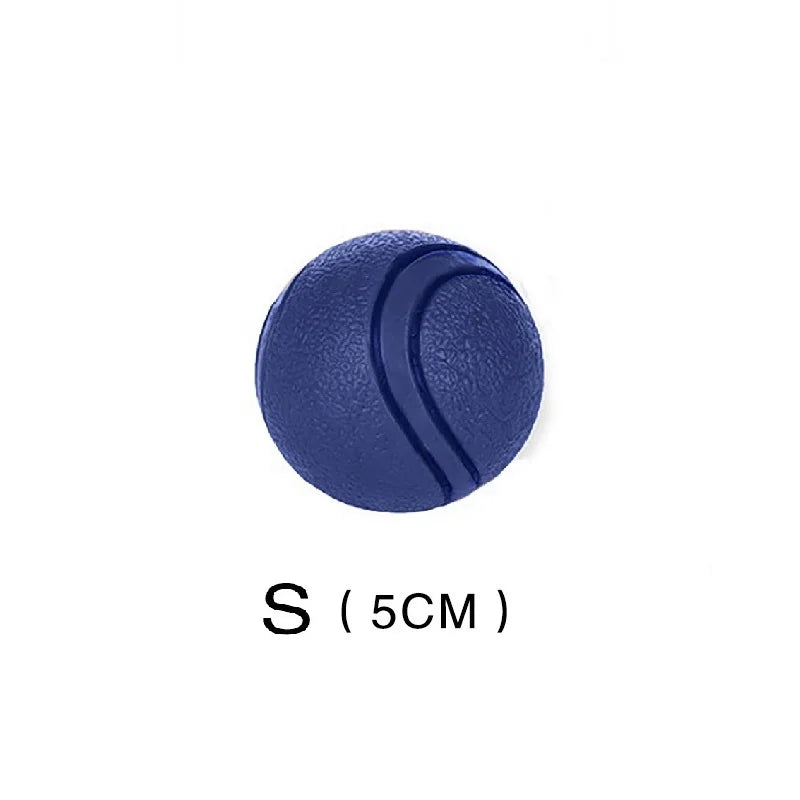 "HOOPET rubber ball dog toy in red color, designed for durable play"