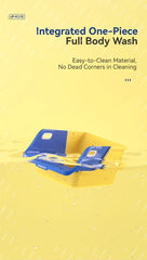 "Extra large semi-closed cat litter pan with anti-splash design for easy maintenance"