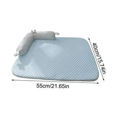 "Pet cooling ice pad for dogs and cats, washable and self-cooling for summer comfort"