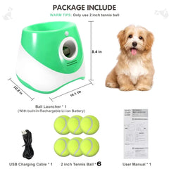 "Automatic dog tennis ball launcher for interactive play"