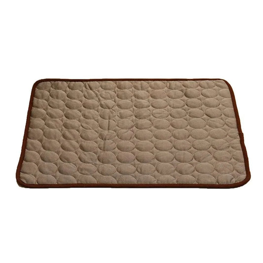 Cooling silk kennel pad for cats and dogs, lightweight and washable.